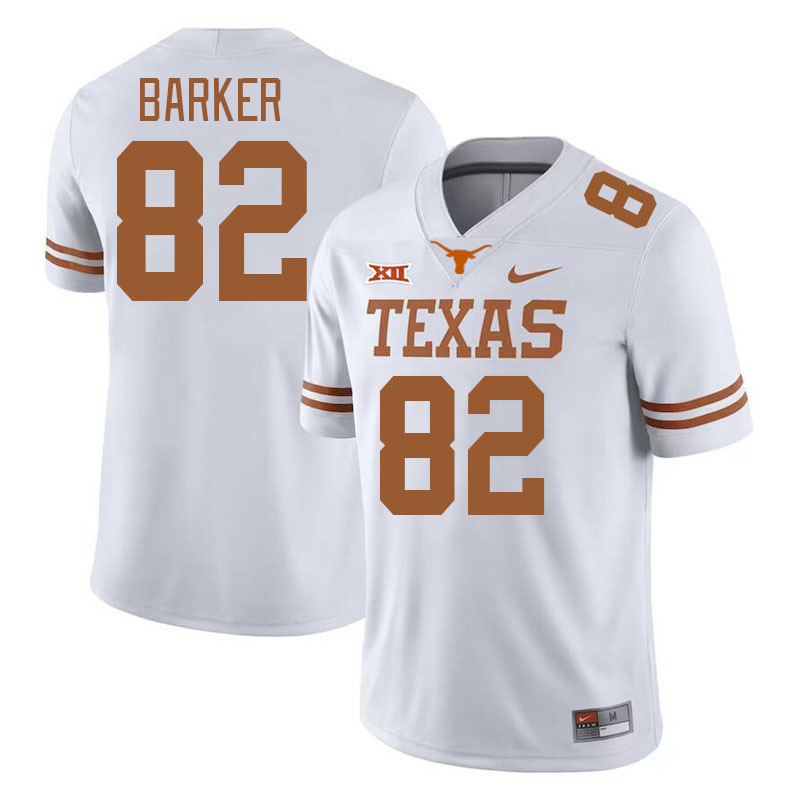 Men #82 Ridge Barker Texas Longhorns College Football Jerseys Stitched-White